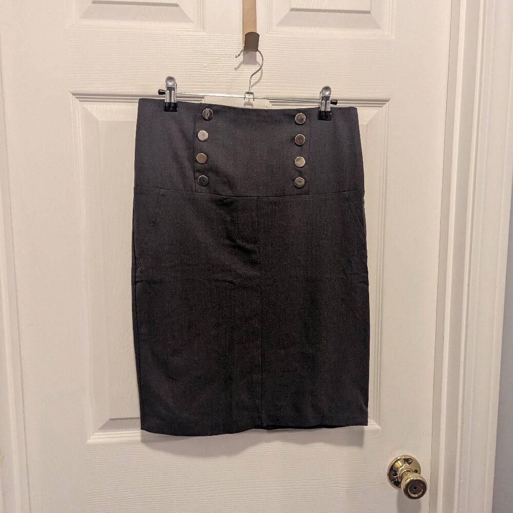 Body central grey pencil skirt - M